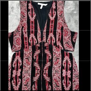 Avec Les Filles boho dress with cut out and ruffles